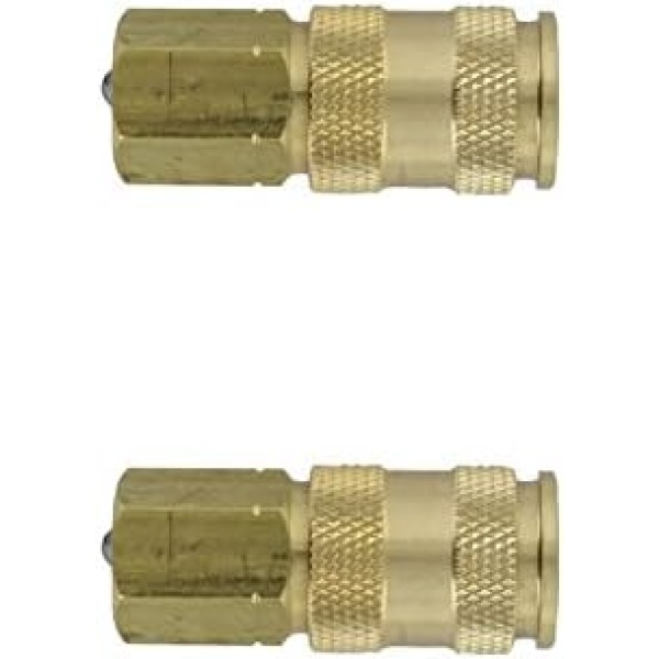 Milton Industries Inc. 764 HI-Flo V-Style' A,M,V-Feet 1/4-Inch Brass Body