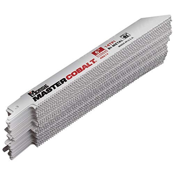 50 Pc MK Morse Master Cobalt Bi-Metal Reciprocating Saw Blades 14 TPI 6" x 3/4"